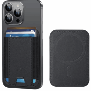 for MagSafe Wallet, Strongest Magnetic Wallet for iPhone 16/15/14/13/12 Series, 7 Cards Holder, Magnetic Phone Wallet, Leather Minimalist Slim RFID for iPhone Wallet, 1 Slot, Black & Black